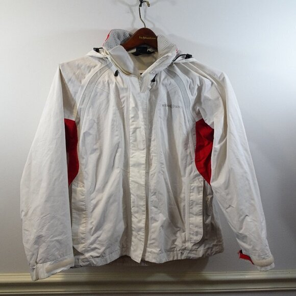 Henri Lloyd Aura Windbreaker Jacket Size Medium White Red Sailing Nylon - Picture 1 of 10